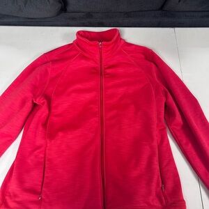 Talbots Vibrant Red Fleece Jacket